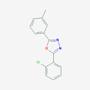 molecular formula C15H11ClN2O B494987 2-(2-Chlorophenyl)-5-(3-methylphenyl)-1,3,4-oxadiazole 