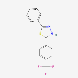 5-phenyl-2-[4-(trifluoromethyl)phenyl]-2,3-dihydro-1,3,4-thiadiazole