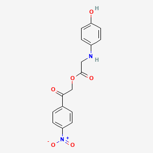 [2-(4-Nitrophenyl)-2-oxoethyl] 2-(4-hydroxyanilino)acetate