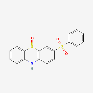 molecular formula C18H13NO3S2 B4949942 3-(phenylsulfonyl)-10H-phenothiazine 5-oxide 