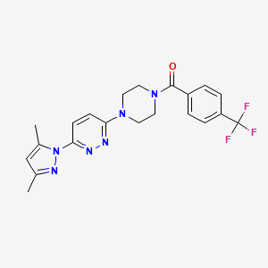 3-(3,5-dimethyl-1H-pyrazol-1-yl)-6-{4-[4-(trifluoromethyl)benzoyl]-1-piperazinyl}pyridazine