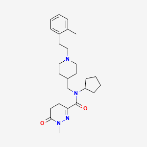 N-cyclopentyl-1-methyl-N-({1-[2-(2-methylphenyl)ethyl]-4-piperidinyl}methyl)-6-oxo-1,4,5,6-tetrahydro-3-pyridazinecarboxamide