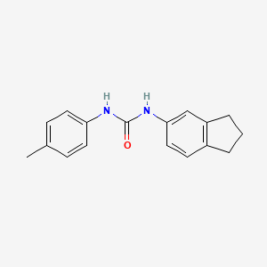 molecular formula C17H18N2O B4950004 N-(2,3-dihydro-1H-inden-5-yl)-N'-(4-methylphenyl)urea 