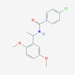 4-chloro-N-[1-(2,5-dimethoxyphenyl)ethyl]benzamide