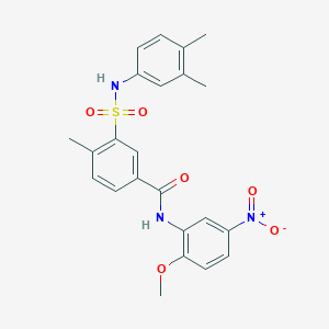 3-{[(3,4-dimethylphenyl)amino]sulfonyl}-N-(2-methoxy-5-nitrophenyl)-4-methylbenzamide