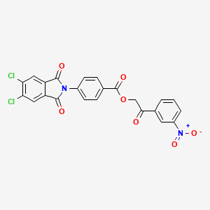 2-(3-nitrophenyl)-2-oxoethyl 4-(5,6-dichloro-1,3-dioxo-1,3-dihydro-2H-isoindol-2-yl)benzoate