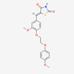 molecular formula C20H19NO6S B4950060 5-{3-methoxy-4-[2-(4-methoxyphenoxy)ethoxy]benzylidene}-1,3-thiazolidine-2,4-dione 