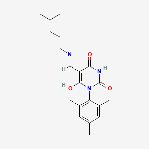 1-mesityl-5-{[(4-methylpentyl)amino]methylene}-2,4,6(1H,3H,5H)-pyrimidinetrione