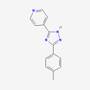 molecular formula C14H12N4 B4950082 4-[3-(4-methylphenyl)-1H-1,2,4-triazol-5-yl]pyridine 