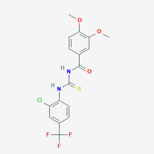 N-({[2-chloro-4-(trifluoromethyl)phenyl]amino}carbonothioyl)-3,4-dimethoxybenzamide