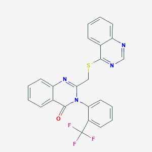 2-[(4-quinazolinylthio)methyl]-3-[2-(trifluoromethyl)phenyl]-4(3H)-quinazolinone