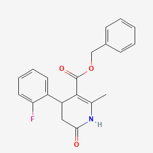 molecular formula C20H18FNO3 B4950122 benzyl 4-(2-fluorophenyl)-2-methyl-6-oxo-1,4,5,6-tetrahydro-3-pyridinecarboxylate 