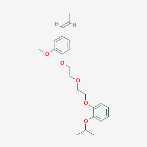 molecular formula C23H30O5 B4950158 1-{2-[2-(2-isopropoxyphenoxy)ethoxy]ethoxy}-2-methoxy-4-(1-propen-1-yl)benzene 