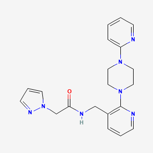 2-(1H-pyrazol-1-yl)-N-({2-[4-(2-pyridinyl)-1-piperazinyl]-3-pyridinyl}methyl)acetamide