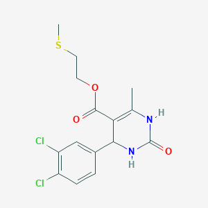 2-(methylthio)ethyl 4-(3,4-dichlorophenyl)-6-methyl-2-oxo-1,2,3,4-tetrahydro-5-pyrimidinecarboxylate