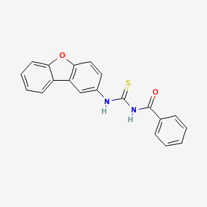 molecular formula C20H14N2O2S B4950191 N-[(dibenzo[b,d]furan-2-ylamino)carbonothioyl]benzamide 