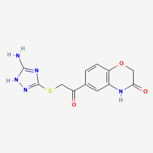 6-[2-[(5-amino-1H-1,2,4-triazol-3-yl)sulfanyl]acetyl]-4H-1,4-benzoxazin-3-one