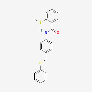 2-(methylthio)-N-{4-[(phenylthio)methyl]phenyl}benzamide