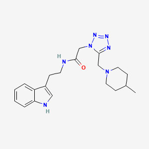 N-[2-(1H-indol-3-yl)ethyl]-2-{5-[(4-methyl-1-piperidinyl)methyl]-1H-tetrazol-1-yl}acetamide