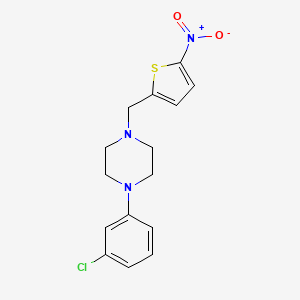 1-(3-chlorophenyl)-4-[(5-nitrothiophen-2-yl)methyl]piperazine