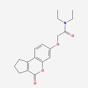 N,N-diethyl-2-[(4-oxo-1,2,3,4-tetrahydrocyclopenta[c]chromen-7-yl)oxy]acetamide