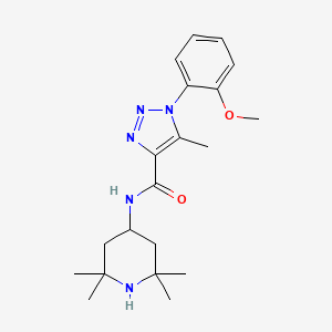 molecular formula C20H29N5O2 B4950279 1-(2-methoxyphenyl)-5-methyl-N-(2,2,6,6-tetramethyl-4-piperidinyl)-1H-1,2,3-triazole-4-carboxamide 