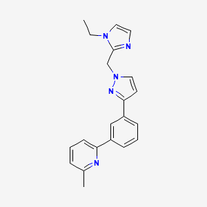 2-(3-{1-[(1-ethyl-1H-imidazol-2-yl)methyl]-1H-pyrazol-3-yl}phenyl)-6-methylpyridine