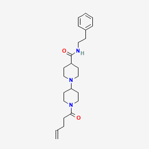 molecular formula C24H35N3O2 B4950309 1'-(4-pentenoyl)-N-(2-phenylethyl)-1,4'-bipiperidine-4-carboxamide 