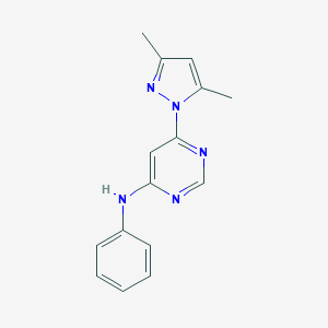 N-[6-(3,5-dimethyl-1H-pyrazol-1-yl)-4-pyrimidinyl]-N-phenylamine