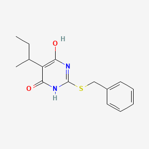 molecular formula C15H18N2O2S B4950310 2-(benzylthio)-5-sec-butyl-6-hydroxy-4(3H)-pyrimidinone 