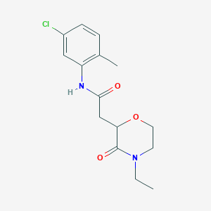 N-(5-chloro-2-methylphenyl)-2-(4-ethyl-3-oxomorpholin-2-yl)acetamide