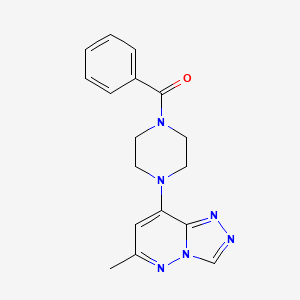 molecular formula C17H18N6O B4950331 8-(4-benzoyl-1-piperazinyl)-6-methyl[1,2,4]triazolo[4,3-b]pyridazine 