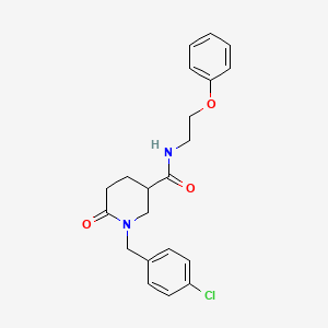 1-(4-chlorobenzyl)-6-oxo-N-(2-phenoxyethyl)-3-piperidinecarboxamide