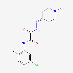 molecular formula C15H19ClN4O2 B4950344 N-(5-chloro-2-methylphenyl)-2-[2-(1-methyl-4-piperidinylidene)hydrazino]-2-oxoacetamide 