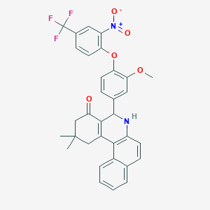 5-{3-methoxy-4-[2-nitro-4-(trifluoromethyl)phenoxy]phenyl}-2,2-dimethyl-2,3,5,6-tetrahydrobenzo[a]phenanthridin-4(1H)-one