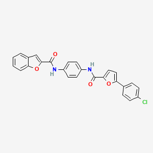 molecular formula C26H17ClN2O4 B4950363 N-(4-{[5-(4-chlorophenyl)-2-furoyl]amino}phenyl)-1-benzofuran-2-carboxamide 