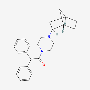 molecular formula C25H30N2O B4950375 1-bicyclo[2.2.1]hept-2-yl-4-(diphenylacetyl)piperazine CAS No. 5953-59-3