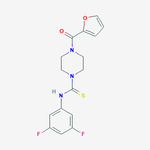 molecular formula C16H15F2N3O2S B495038 N-(3,5-difluorophenyl)-4-(2-furoyl)-1-piperazinecarbothioamide 