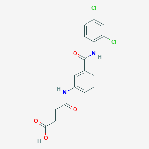 molecular formula C17H14Cl2N2O4 B4950387 4-[(3-{[(2,4-dichlorophenyl)amino]carbonyl}phenyl)amino]-4-oxobutanoic acid 