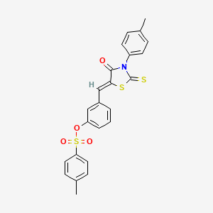 3-{[3-(4-methylphenyl)-4-oxo-2-thioxo-1,3-thiazolidin-5-ylidene]methyl}phenyl 4-methylbenzenesulfonate