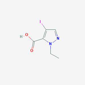 molecular formula C6H7IN2O2 B495042 1-ethyl-4-iodo-1H-pyrazole-5-carboxylic acid CAS No. 956734-82-0