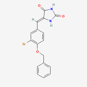 (5Z)-5-[(3-bromo-4-phenylmethoxyphenyl)methylidene]imidazolidine-2,4-dione