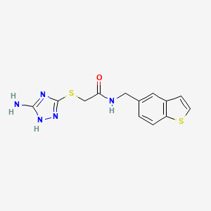 2-[(3-amino-1H-1,2,4-triazol-5-yl)thio]-N-(1-benzothien-5-ylmethyl)acetamide