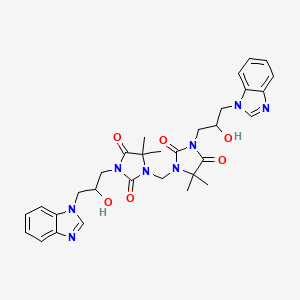 1,1'-methylenebis{3-[3-(1H-benzimidazol-1-yl)-2-hydroxypropyl]-5,5-dimethyl-2,4-imidazolidinedione}