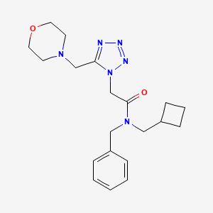 molecular formula C20H28N6O2 B4950487 N-benzyl-N-(cyclobutylmethyl)-2-[5-(4-morpholinylmethyl)-1H-tetrazol-1-yl]acetamide 