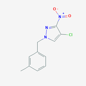 molecular formula C11H10ClN3O2 B495049 4-chloro-3-nitro-1-(3-methylbenzyl)-1H-pyrazole 