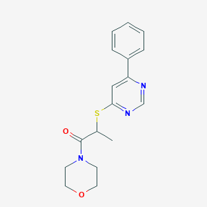 4-{2-[(6-phenyl-4-pyrimidinyl)thio]propanoyl}morpholine