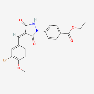 ethyl 4-[4-(3-bromo-4-methoxybenzylidene)-3,5-dioxo-1-pyrazolidinyl]benzoate