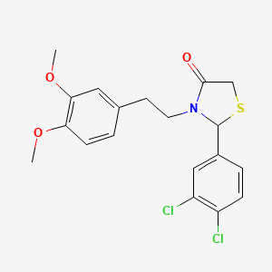 2-(3,4-dichlorophenyl)-3-[2-(3,4-dimethoxyphenyl)ethyl]-1,3-thiazolidin-4-one