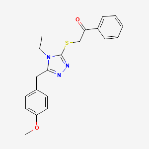 2-{[4-ethyl-5-(4-methoxybenzyl)-4H-1,2,4-triazol-3-yl]sulfanyl}-1-phenylethanone